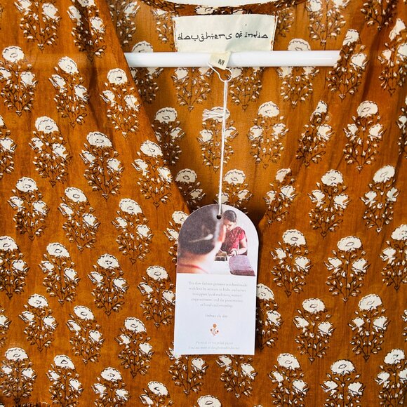 Daughters of India Chaaya Brown Floral Maxi Dress - Picture 9 of 12